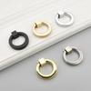 40mm Kreisgriffe Farbe Gold Silber Schwarz Ring Zinklegierung Türgriffe Zieht Schrank Schublade Knöpfe für Möbelbeschläge