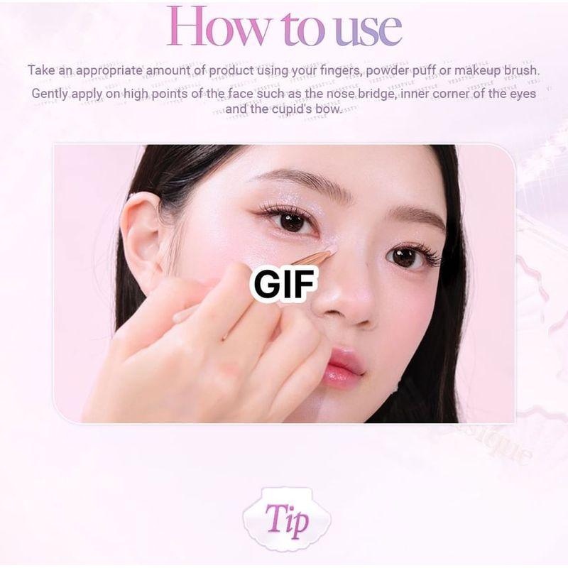 DASIQUE Shine Glowy Highlighter Palette Twinkle Mermaid Collection