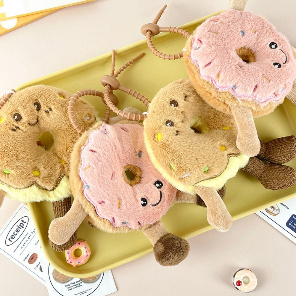 Cartoon Simulation Donut Plush Pendant Doughnut Donut Plush Keychain  Backpack Ornaments