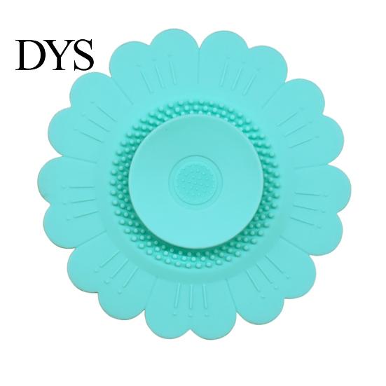 Bathroom Sink Strainer Sunflower Silicone Floor Drain Mat, Bionic Petal Design Anti-Clog Hair Filter, Odor-Proof Drainage Protector for Kitchen