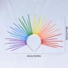 1PC Hair Hoop Fashion Hairband Exaggerated Sun Rainbow Colorful Headpiece Creative Goddess Halo