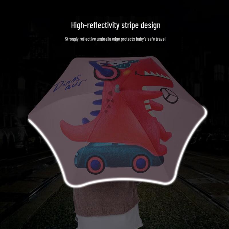 MAYDU Kids' Cartoon Dinosaur UV Protection Umbrella