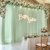 2 Panels Sheer Curtains Chiffon Backdrop Curtain Wedding Arch Drapes Outdoor Tulle Fabric Curtains for Living Room Luxury Decor