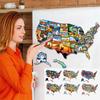 Magnetische Puzzle-Sticker mit den 50 Bundesstaaten der Vereinigten Staaten, mit Reisebezug . PVC Magnetische Puzzle-Aufkleber.