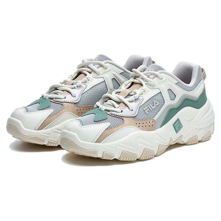 Fila Ravagement 2 Textile, Synthetic Leather Cushioning Abrasion Resistant Low Top Casual Shoes Women's White Green F12W322105FLS
