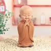 Resin Cute little monk statue Modern art sculpture Chinese Buddha statue Home living room, room decoration characteristic crafts