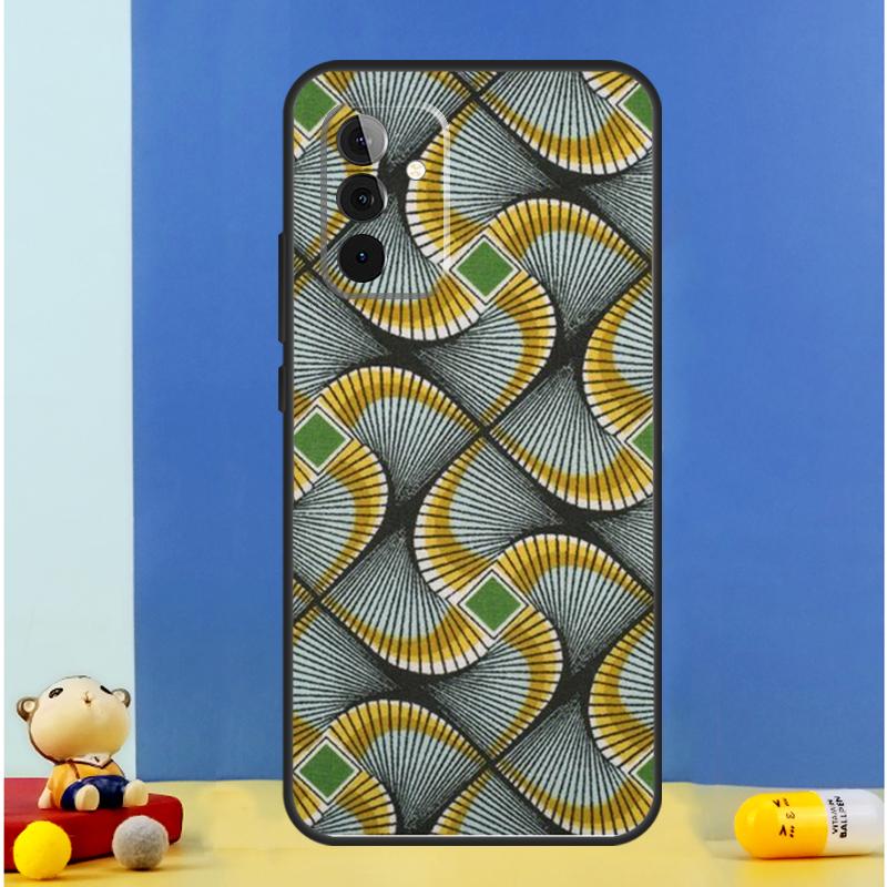 Étui en Tissu Wax Africain Pour Samsung Galaxy A55 A35 A15 A36 A06 A16 A26 A56 A53 A32 A52 A33 A13 A14 A34 A54 A17