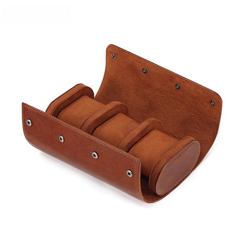 DUJIANG Genuine Leather Magnetic Buckle Watch Box - High-End Vegetable Tanned Cowhide for Mechanical Watches