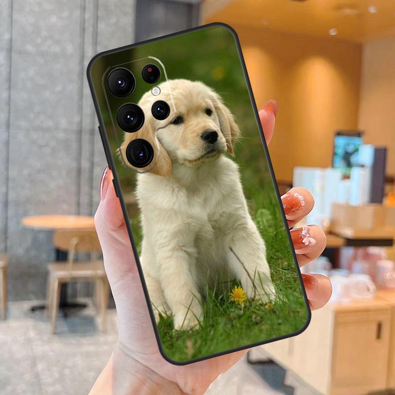 Golden Retriever Dog Phone Case For Samsung Galaxy S25 S24 S23 S21 S20 S22 Ultra S9 S10 Plus S25 FE Back Cover