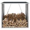 vidaXL Firewood Storage Galvanized Steel 163 X 83 X 154 Cm Anthracite
