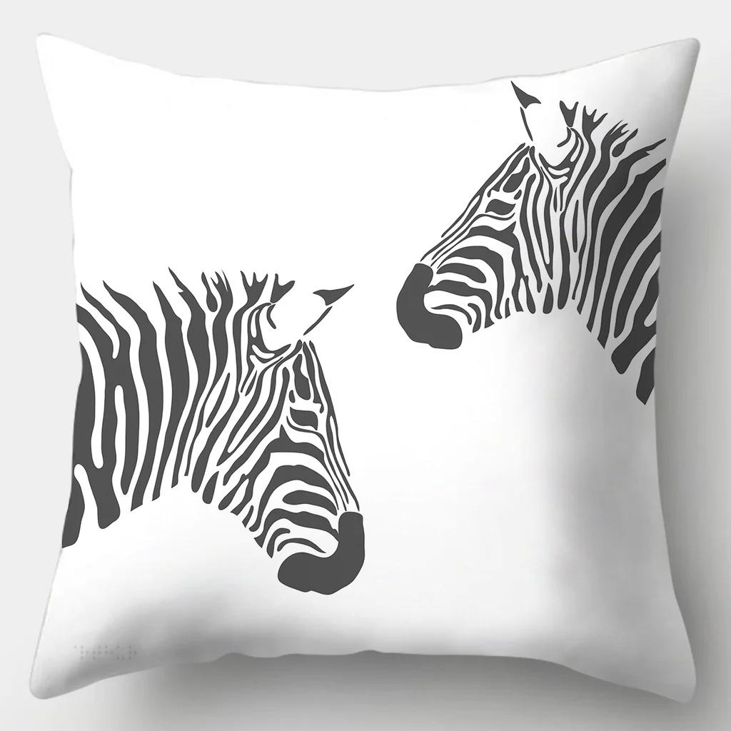 Black and White Series Cushion Cover 45cmX45cm Pillow Case Square Sofa