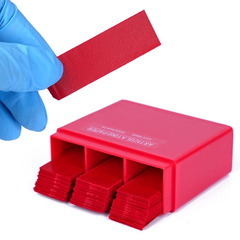 300 Blatt Zahnärztliches Biss-Papier Einweg Zahnarzt Blau Rot Beidseitiger Biss-Streifen Zahnaufhellung Pflege