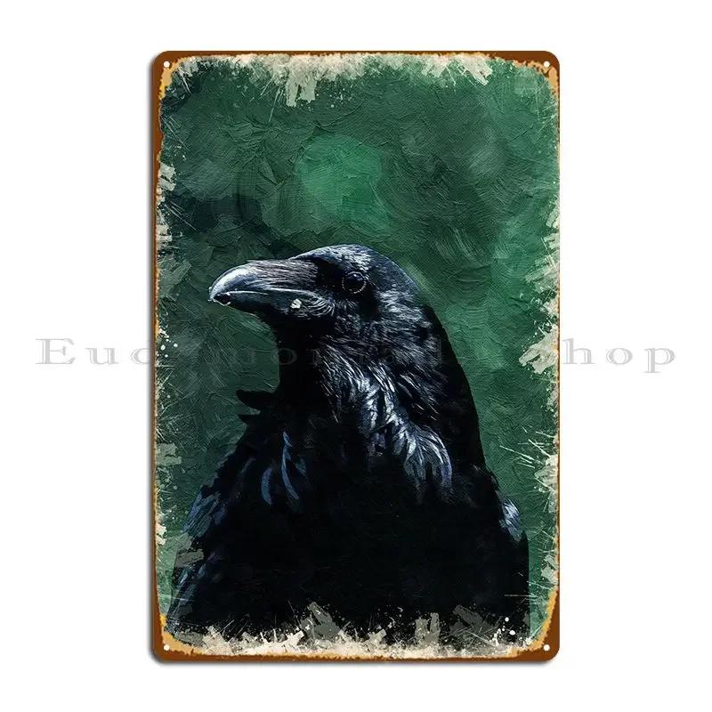 Crow Metal Sign Retro Printing Bar Cave Pub Customize Tin Sign Poster 20x30cm（7.8x11.8inch）