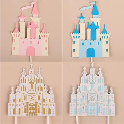 Princess & Prince Castle Cake Topper - First Birthday Decoration