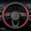 Wheel Cover Non-Slip Sweat-Absorbent Ultra-Thin Men's Steering Wheel D-Type Handle Cover Breathable Four Seasons Universal Genuine Leather Women's