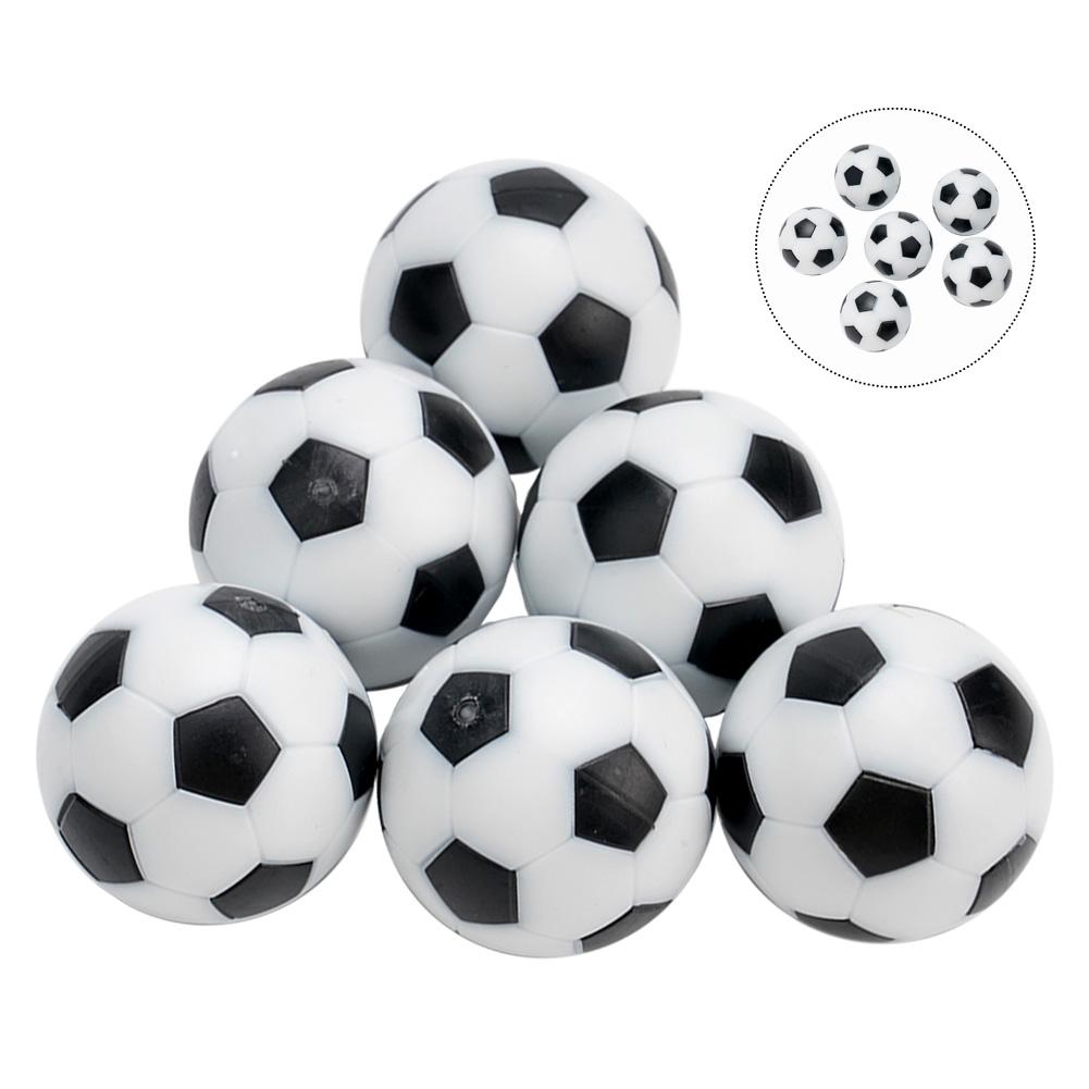 White and Black 32mm Foosball Table Football Replacement Balls (Pack of 6)