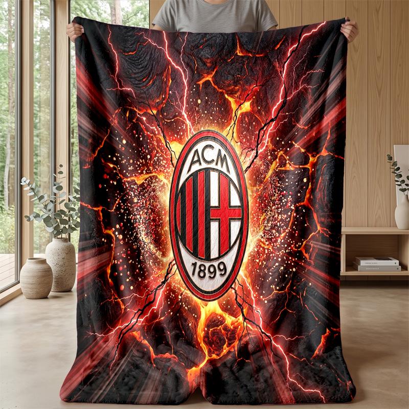 AC Milan Theme blanket Soft Flannel Blanket Plush Throw Blanket Cozy Sofa Bed Blanket for Home Decor