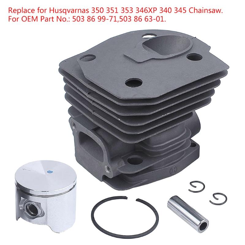 Chainsaw Parts Accessories Cylinder Piston Gasket Kit Replacement 44MM Nikasil Plated Chainsaw Cylinder Piston Gasket