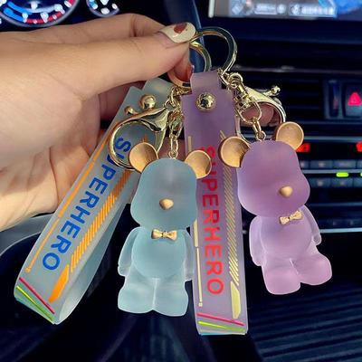Crystal Bear Keychain - Trendy Small Pendant for Bags and Keys