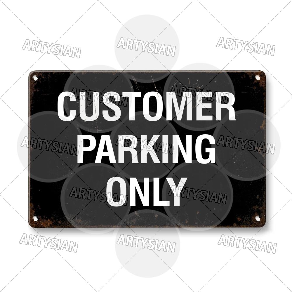 Restricted Parking Warning Metal Sign Private Driveway No Blocking Guest Customer Reserved Parking No Idling Private Parking 20x30cm