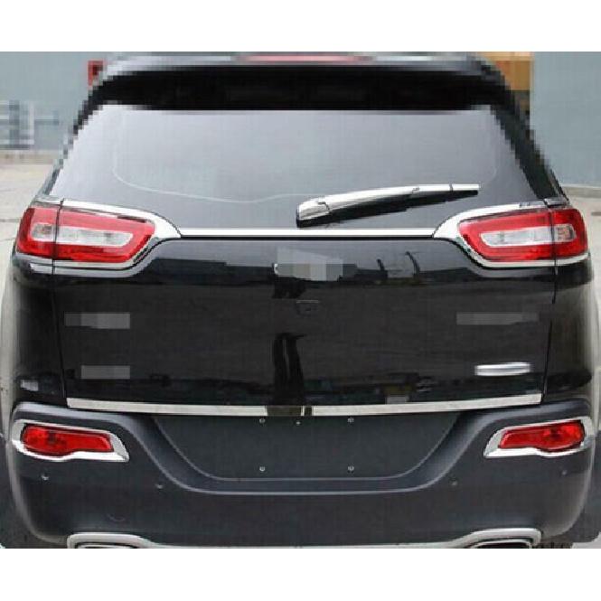 For Jeep Cherokee 2014-2018 Chrome Rear bumper Fog Light Lamp Cover Trim Frame