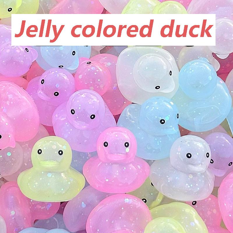 1-100ks Želé Barevní Gumoví Kachničky Mini Kachnička Party Suvenýry Velkoobchodní Kachničky Letní Bazén Plovoucí Hračky Gumové Kachničky Narozeniny pink