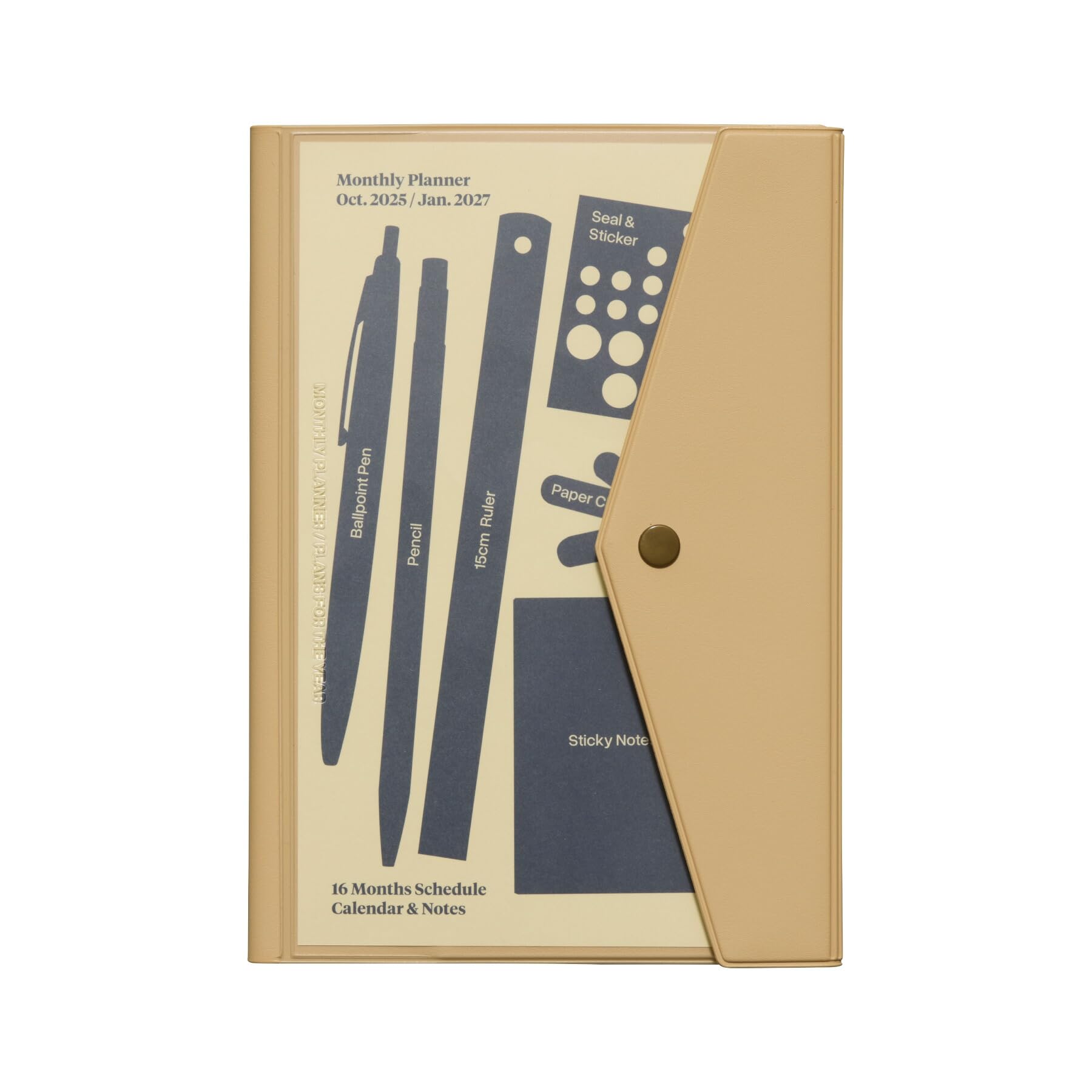 Beige 2026 Planner A5 Monthly Starts October 2025 Schedule Book Hightide/Fugen / / /