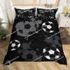 Cartoon Soccer Duvet Cover Set Printed Football Bedding Sets for Kids Boys Girls Bedroom Decor Sports Theme Comforter Cover Set9