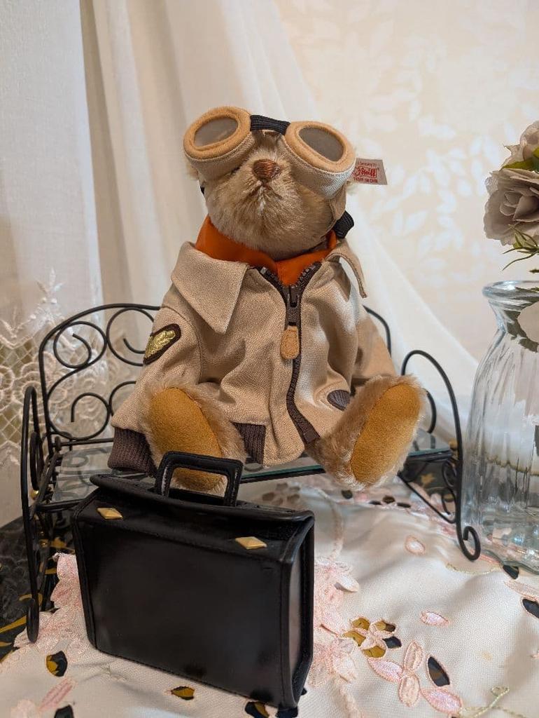 [USED] Steiff JAL Pilot Teddy Bear, Made In 2002