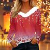Long Sleeve Shirts For Women Cute Tops Christmas Prints Tees Blouses Casual Plus Size Basic Tops Pullover