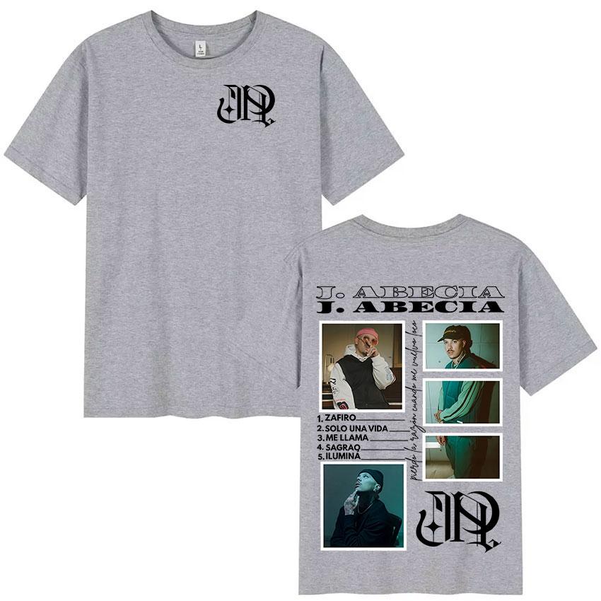 Rapper J Abecia Tour 2025 Album Merch T Shirt Unisexs Clothing Fashion Oversized T-shirt Vintage Style Short Sleeve Tees Streetwear
