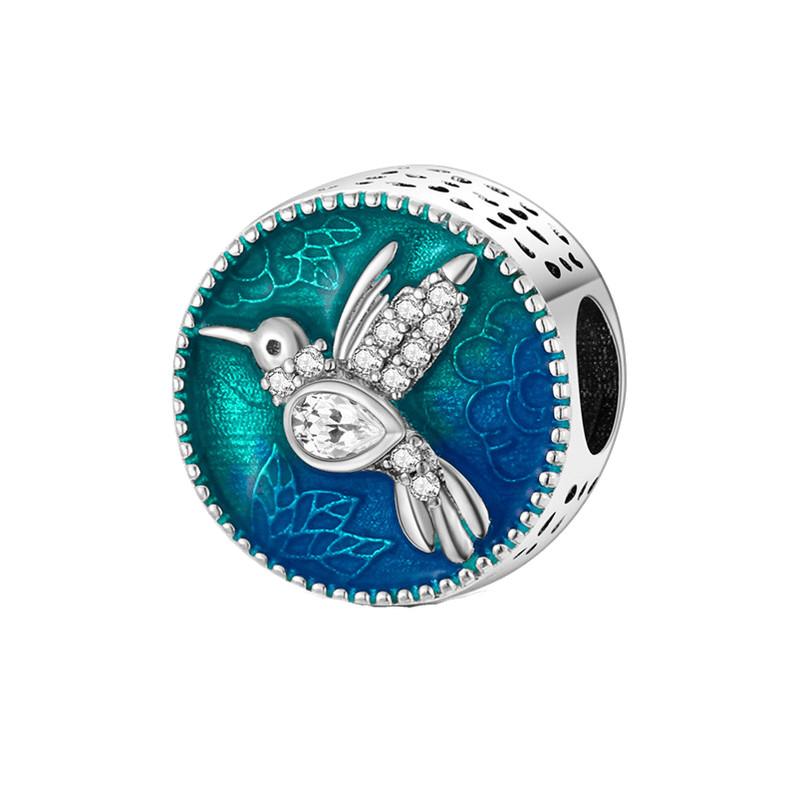Grüne Farbe Charms Fit Armbänder 925 Silber Avocado Klee Perle Kaktus Chamäleon Zirkon DIY Schmuck Charme
