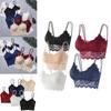 Women's Backless Lace Floral Bralette Crop Top With Padded Comfort**