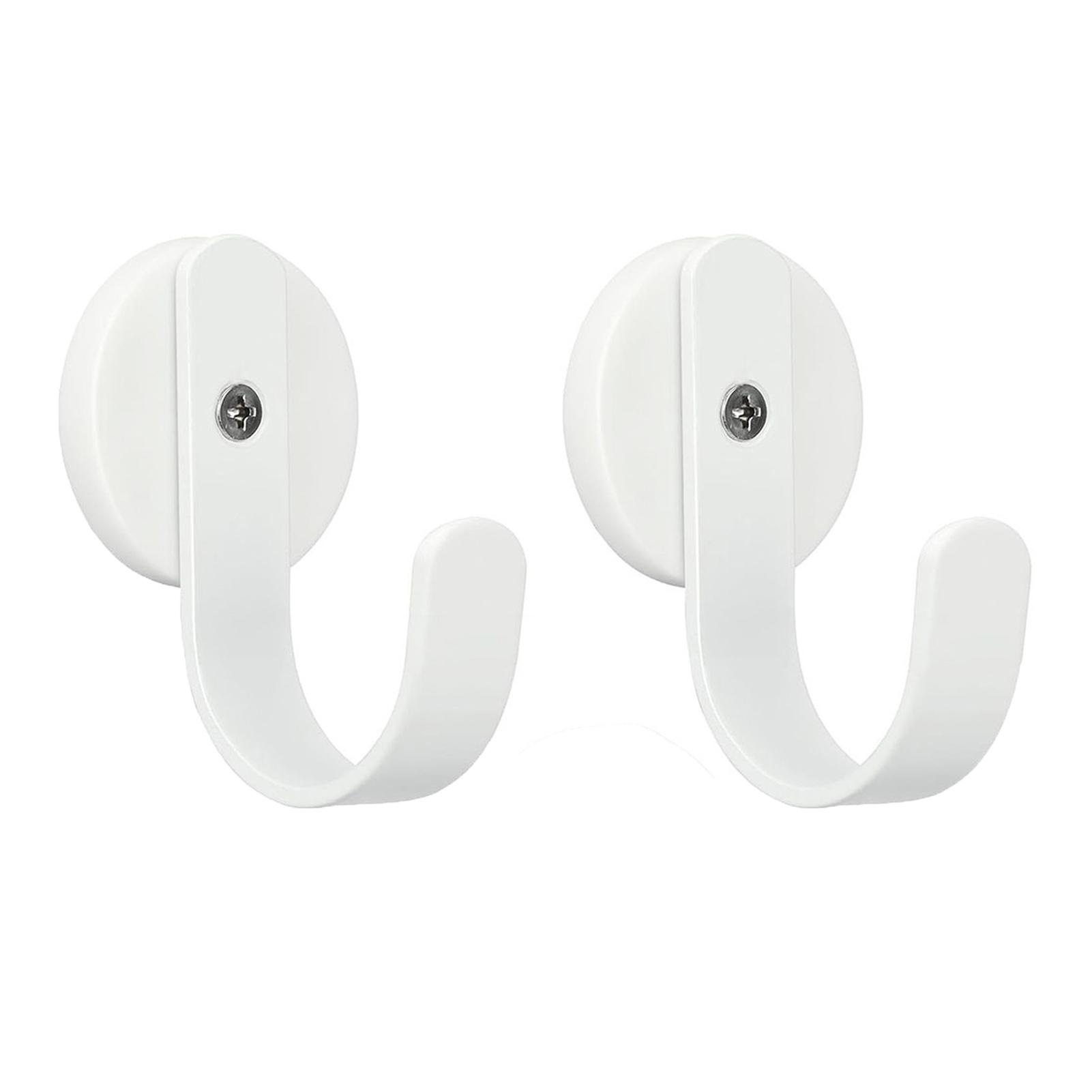 

1/2/4pcs Strong Magnetic Hooks Heavy Duty fridge Front Door Kitchen Utensil Hanger for Office Garage Shed Gym Locker Black White
