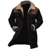 2025 Men's Vintage Suede Patchwork Jacket, Lamb Fleece Multi-Pocket Coat, Reverse Collar Outdoor Warm Fleece Coat for Men