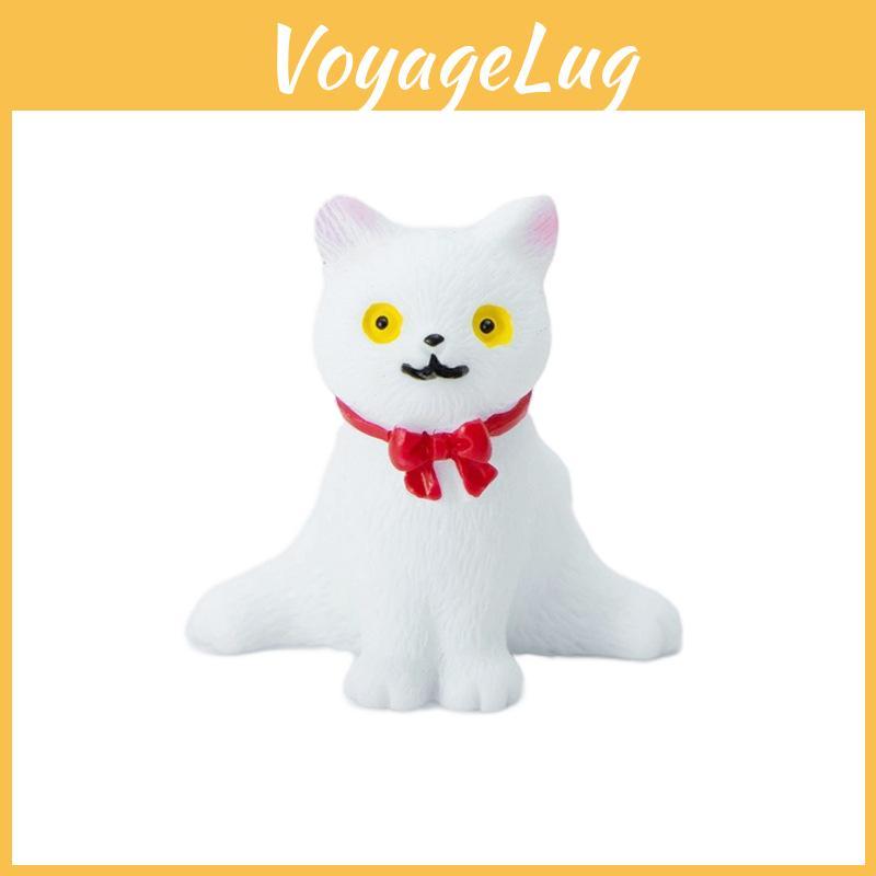 Cat Cute Micro Landscape Resin Ornament With Bow Tie Design For Home Decoration