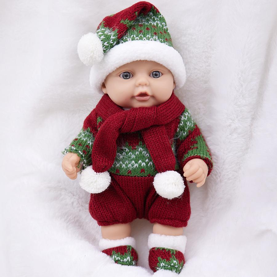 25CM Washable Lifelike Soft Hand-painted Simulation Baby Reborn Doll Children Accompany Play Doll