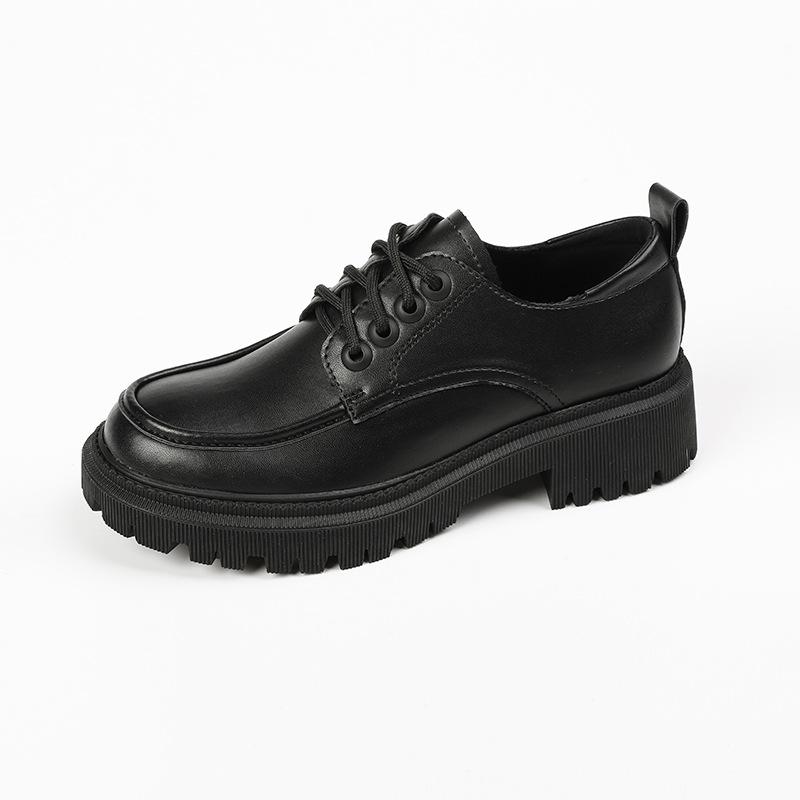 

Лоферы для женщин, новые толстые подошвы и толстые каблуки, ретро-шнурки, студенческий стиль, JK Uniform, маленькие кожаные туфли для женщин 40