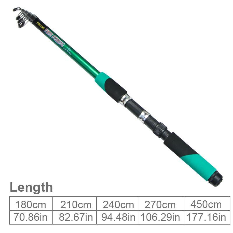 

Телескопические удочки 1,8-4,5 м, спиннинговые удочки из высокоуглеродистой стали (Для путешествий) Удочки для уличной окуней 1.8M/5.905FT синий