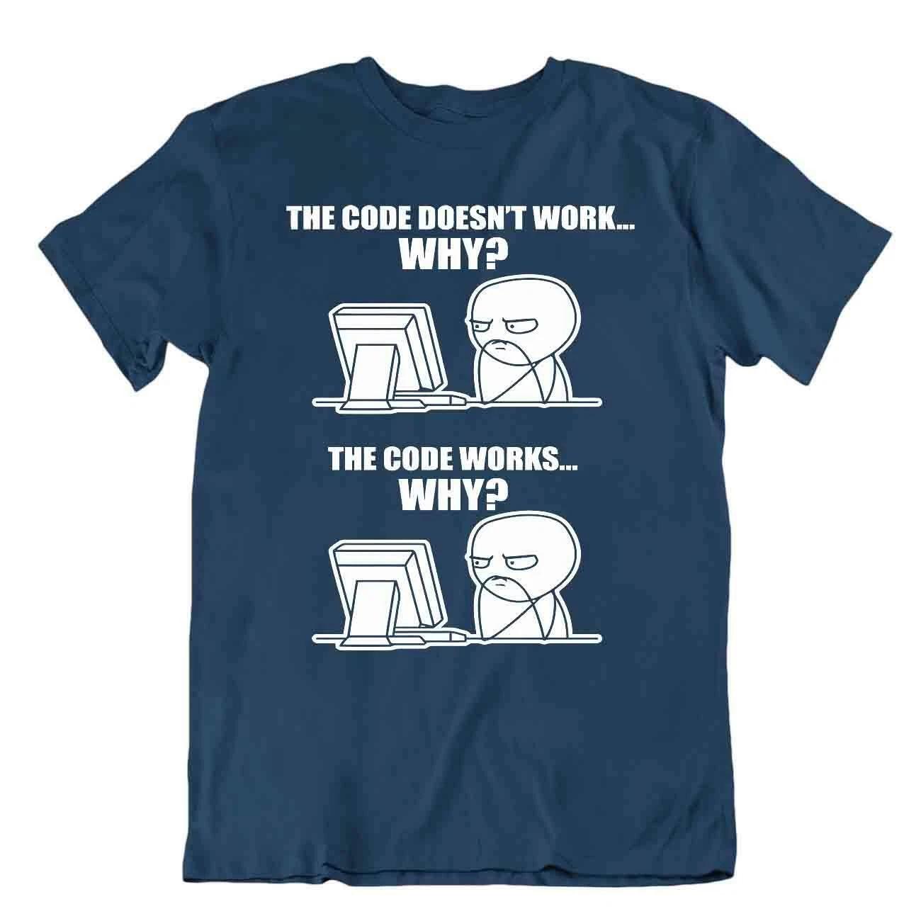 Code Reasons Tshirt Programmer T-Shirt Computer Joke Apparel Textile S