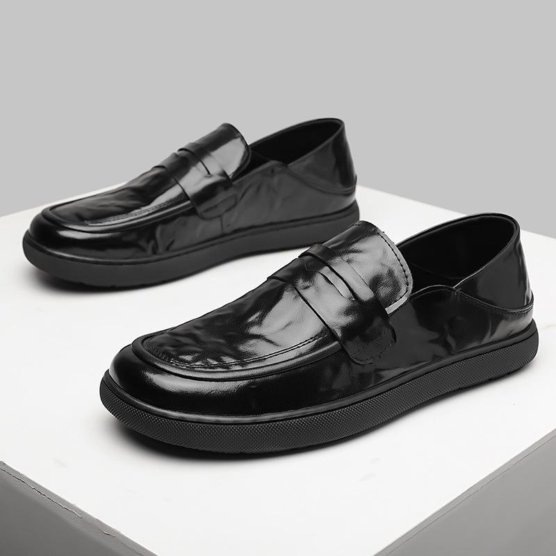 Solid Color Business Casual Shoes for Men Spring Autumn Fashion Leather Shoes Male Soft Sole New Designer Loafers Man