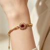 New Titanium Steel Bamboo-shaped Bracelet with Diamond Inlay, Elegant and Luxurious, Niche Design, plated18K Non-fading Bracelet