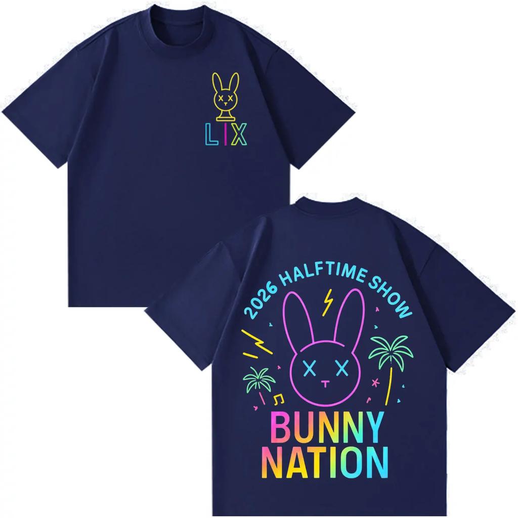Rapper Bad Bunny Tour 2026 Graphic T Shirt Unisex Women Fashion Casual Tshirts Shortsleeved Loose Casual Cotton Hiphop Tshirts
