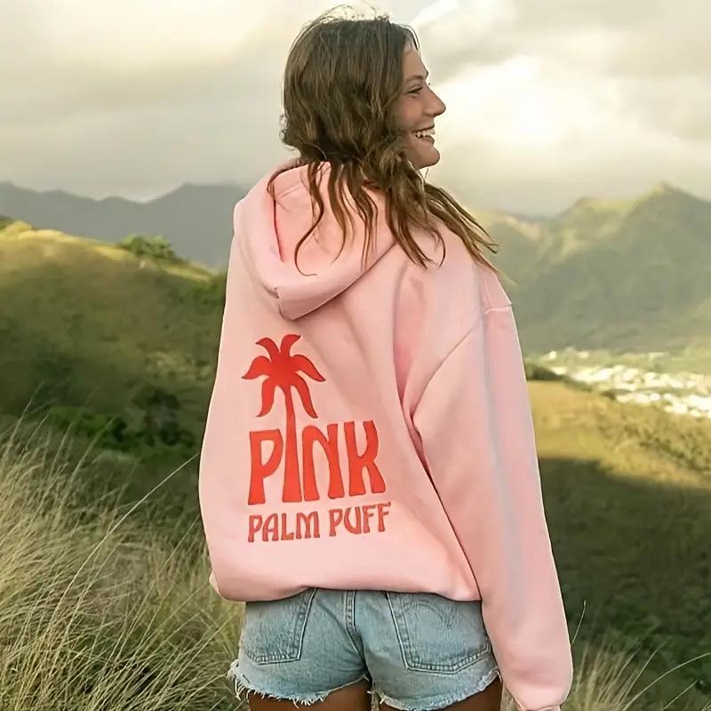 2025 Women's Drop Shoulder Hawaii Hibiscus Hoodie – Trendy European Size