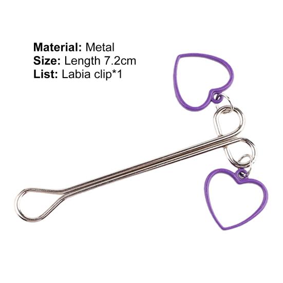 Yousheng Breast Clamp Comfortable Long Lifespan Metal Love Heart Shape Breast Clip for Couple