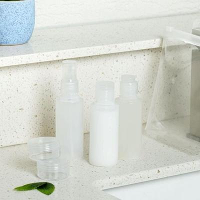 Set Of 5 Translucent Travel Containers