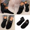 Women's Leopard Print Top Thermal Socks for Cold Weather Nonslip Grip Soles Floor Socks Thick Fleece Lined Slipper Socks