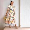 New personalized fashion graffiti print slim versatile dress women