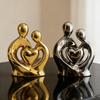 Couple Sculpture Couple Ornament Ceramic Couple Statue Hugging Figurine Lover Sculpture Wedding Anniversary Decor Valentines Day