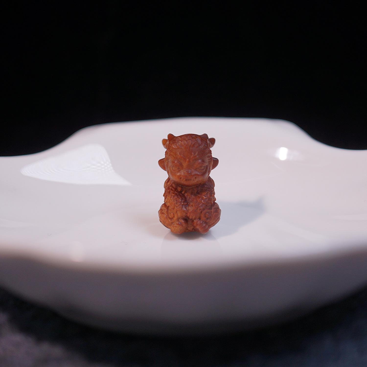 Natural Mysore Sandalwood DIY Little Dragon Carving Beads Accessories 10+